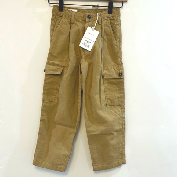 ZARA kids edition pleated khaki cargo wide leg pant - Picture 1 of 5